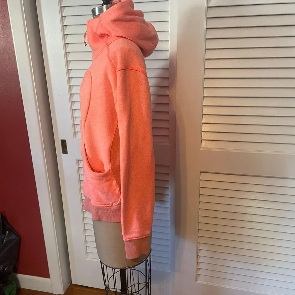 LULULEMON | bright coral scuba hoodie size 8